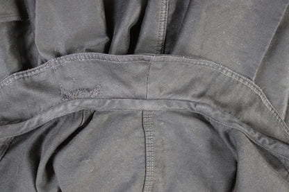 Vintage French black moleskin workwear jacket - 1940s chore coat - 41” chest