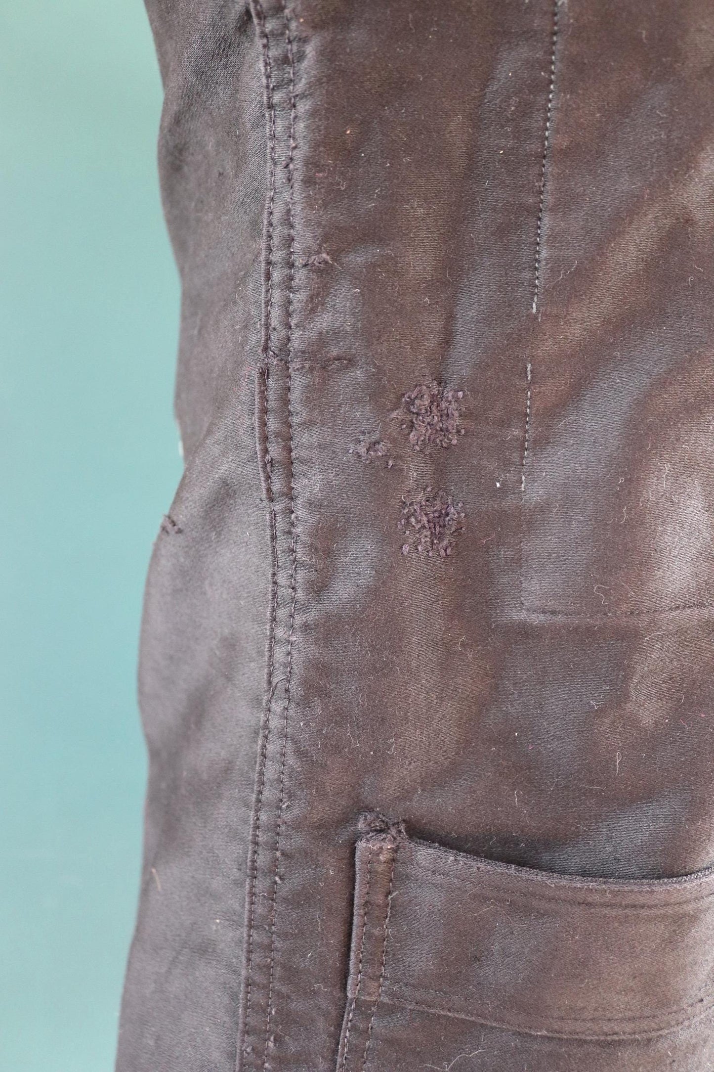 Vintage French black moleskin workwear jacket - 1940s chore coat - 41” chest