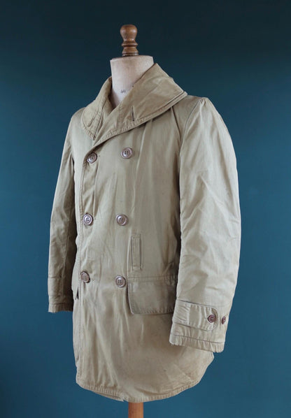 Vintage WW2 US army jeep mackinaw - 1940s military jacket - shawl collar coat - 40” chest