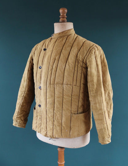 Vintage 1960s Telogreika jacket - FUFAIKA - quilted military - 40” chest