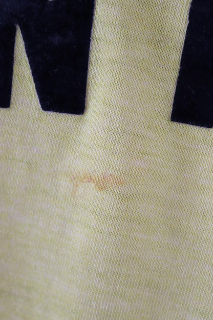 Vintage 1970s t shirt - single stitch - flock print - 39” chest