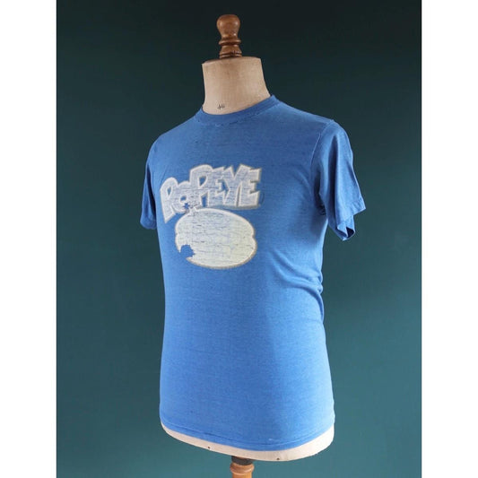 Vintage 1980s t shirt - glitter transfer - Popeye - 36” chest