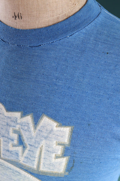 Vintage 1980s t shirt - glitter transfer - Popeye - 36” chest