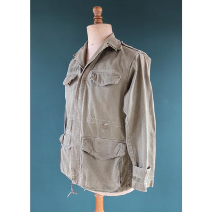 Vintage French M47 army jacket - herringbone twill - 1960s military - 42” chest