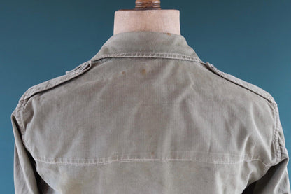 Vintage French M47 army jacket - herringbone twill - 1960s military - 42” chest