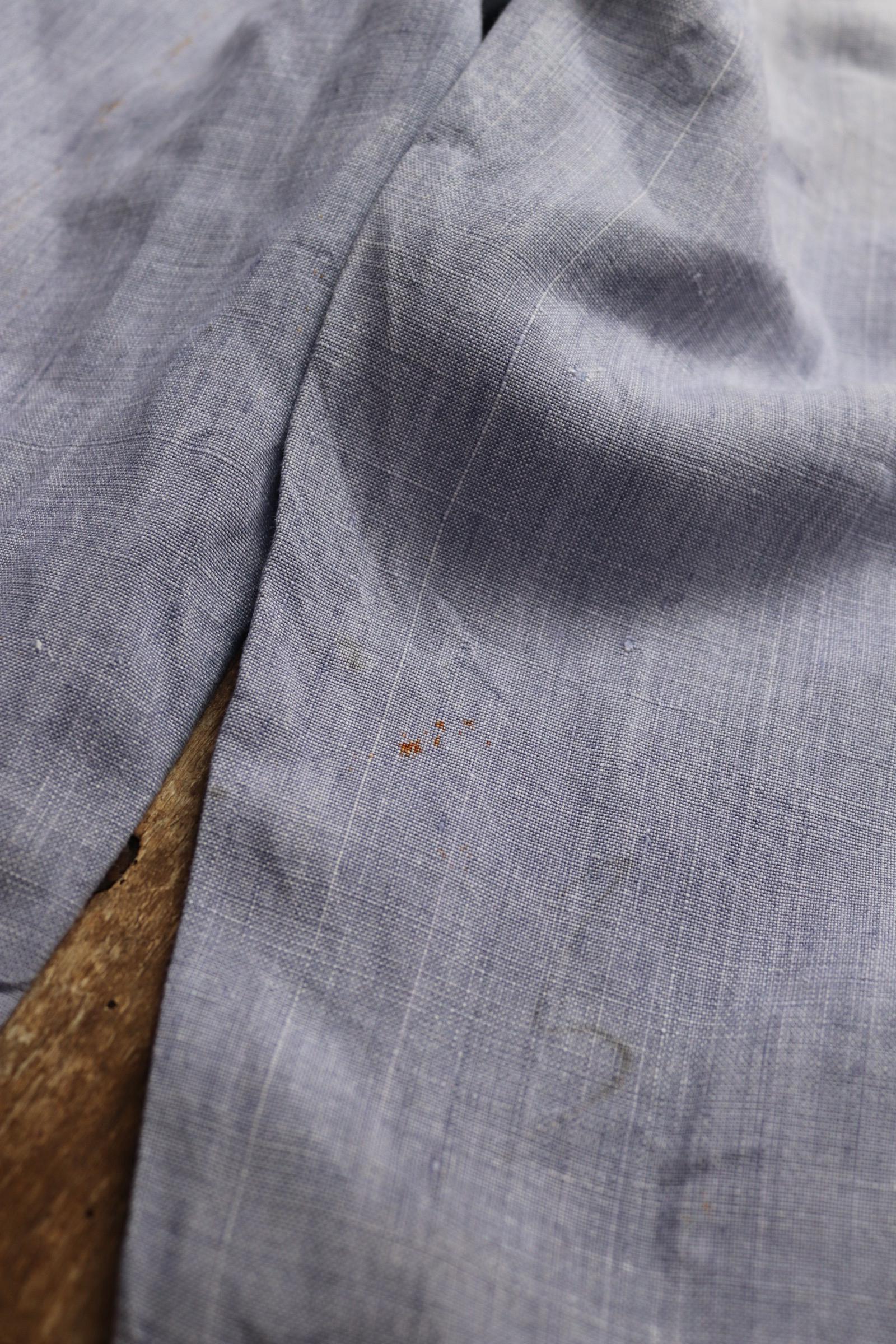 Vintage 1950s French linen trousers - sailor pants - military workwear - fall front - wide leg - 33" x 33"
