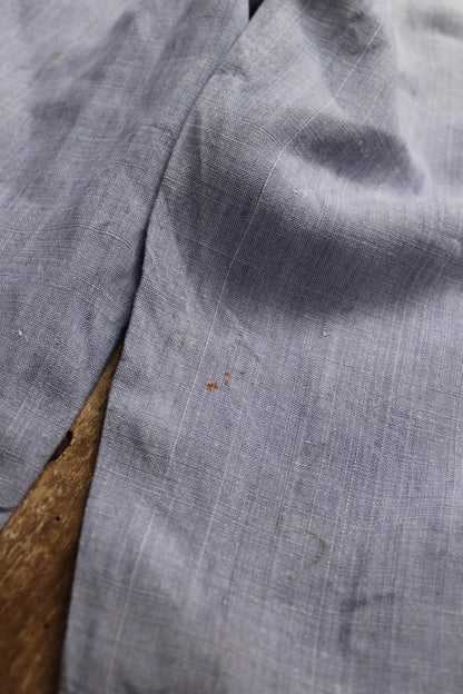 Vintage 1950s French linen trousers - sailor pants - military workwear - fall front - wide leg - 33" x 33"