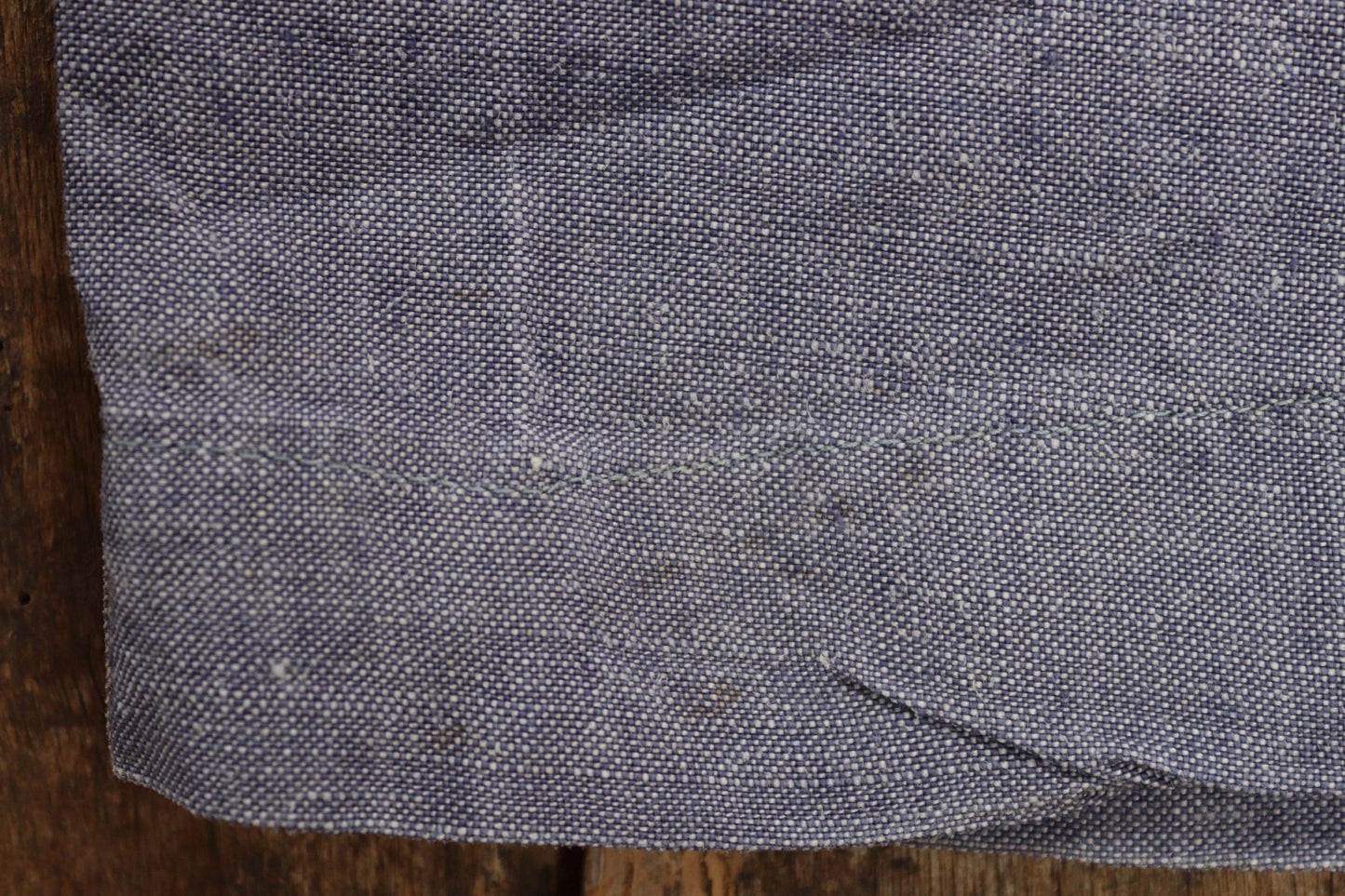 Vintage 1950s French linen trousers - sailor pants - military workwear - fall front - wide leg - 29" x 31"
