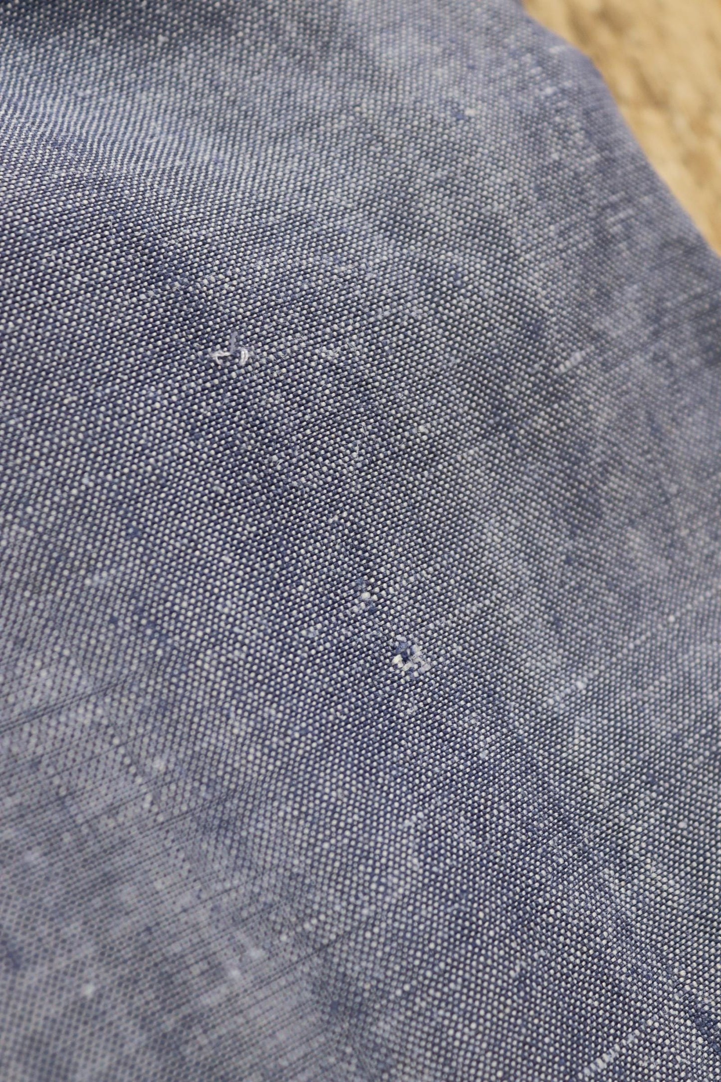 Vintage 1960s French linen trousers - sailor pants - military workwear - fall front - wide leg - 36" x 30"