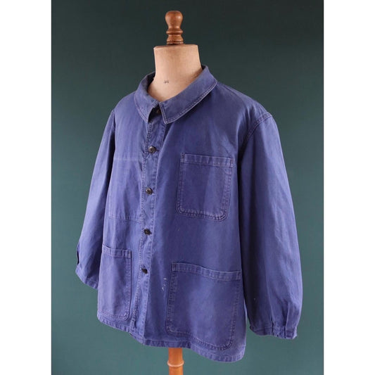 Vintage 1960s French workwear jacket - cotton twill chore coat - 52” chest