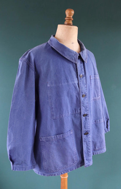 Vintage 1960s French workwear jacket - cotton twill chore coat - 52” chest
