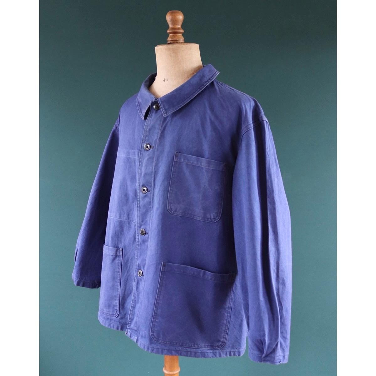 Vintage 1960s French workwear jacket - cotton twill chore coat - 51” chest