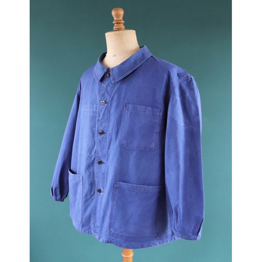 Vintage 1960s French workwear jacket - cotton twill chore coat - 52” chest