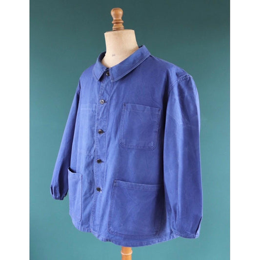 Vintage 1960s French workwear jacket - cotton twill chore coat - 52” chest