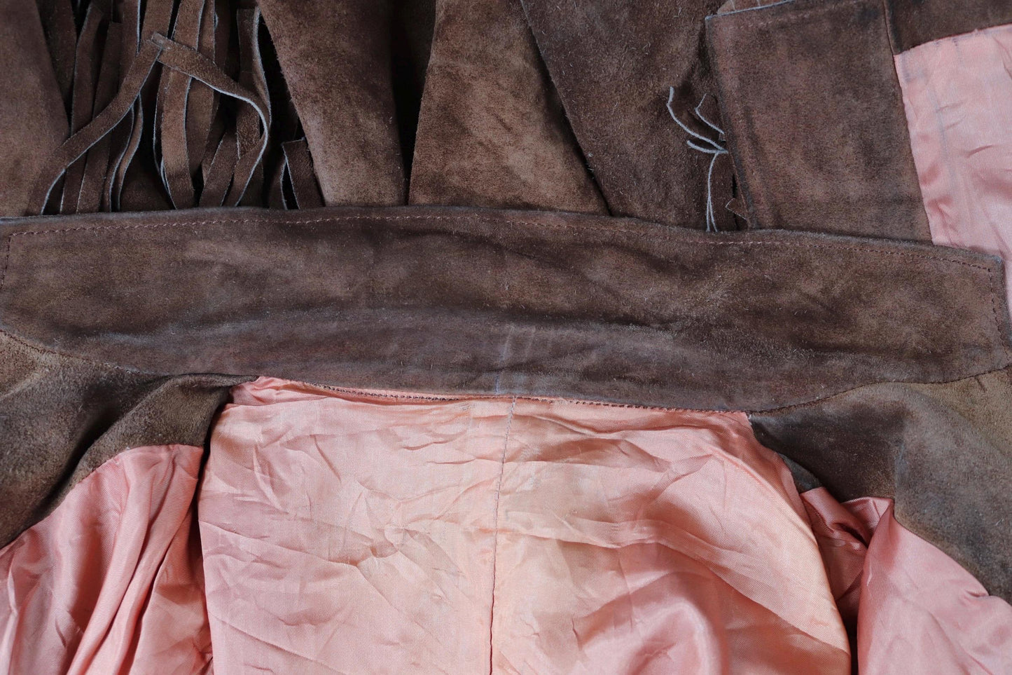 Vintage 1980s suede tassel jacket - cowboy Western wear - 47” chest