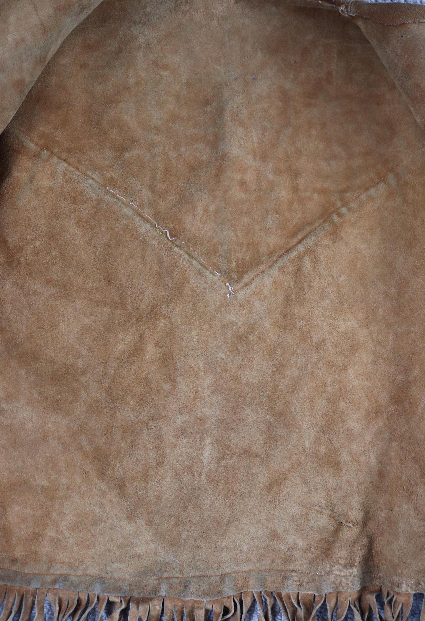 Vintage 1960s suede tasseled vest - Western waistcoat - 39" chest