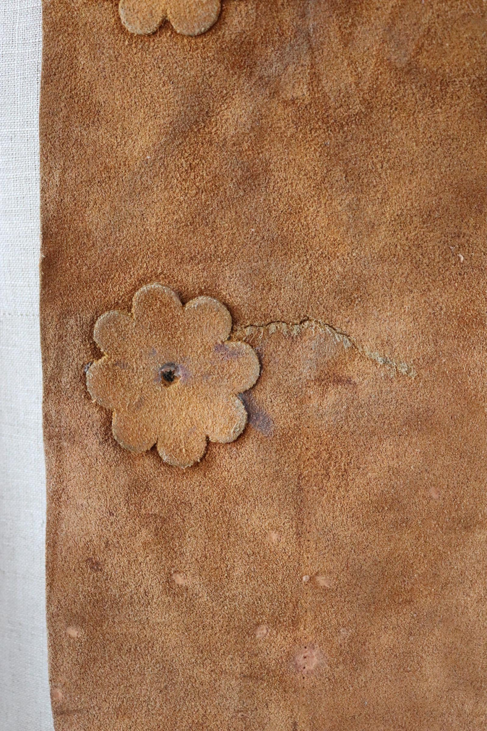 Vintage 1960s suede tasseled vest - Western waistcoat - 44" chest