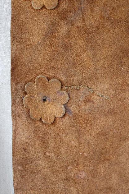 Vintage 1960s suede tasseled vest - Western waistcoat - 44" chest