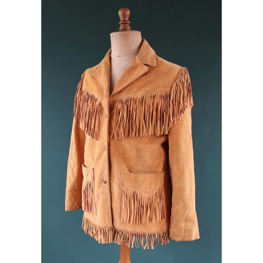 Vintage 1980s Schott Rancher suede jacket - cowgirl Western wear - Easy Rider - 41” chest