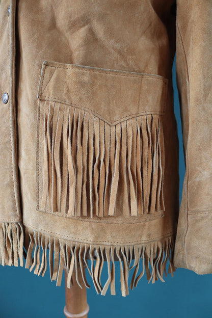 Vintage 1980s Schott Rancher suede jacket - cowgirl Western wear - Easy Rider - 41” chest