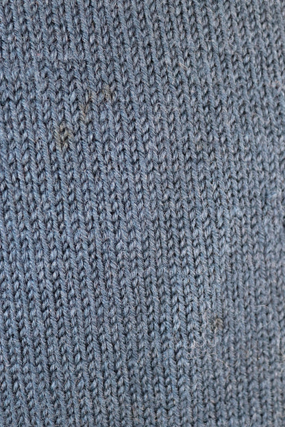 Vintage hand knitted wool Guernsey jumper - fisherman workwear - Breton sweater - 46” chest