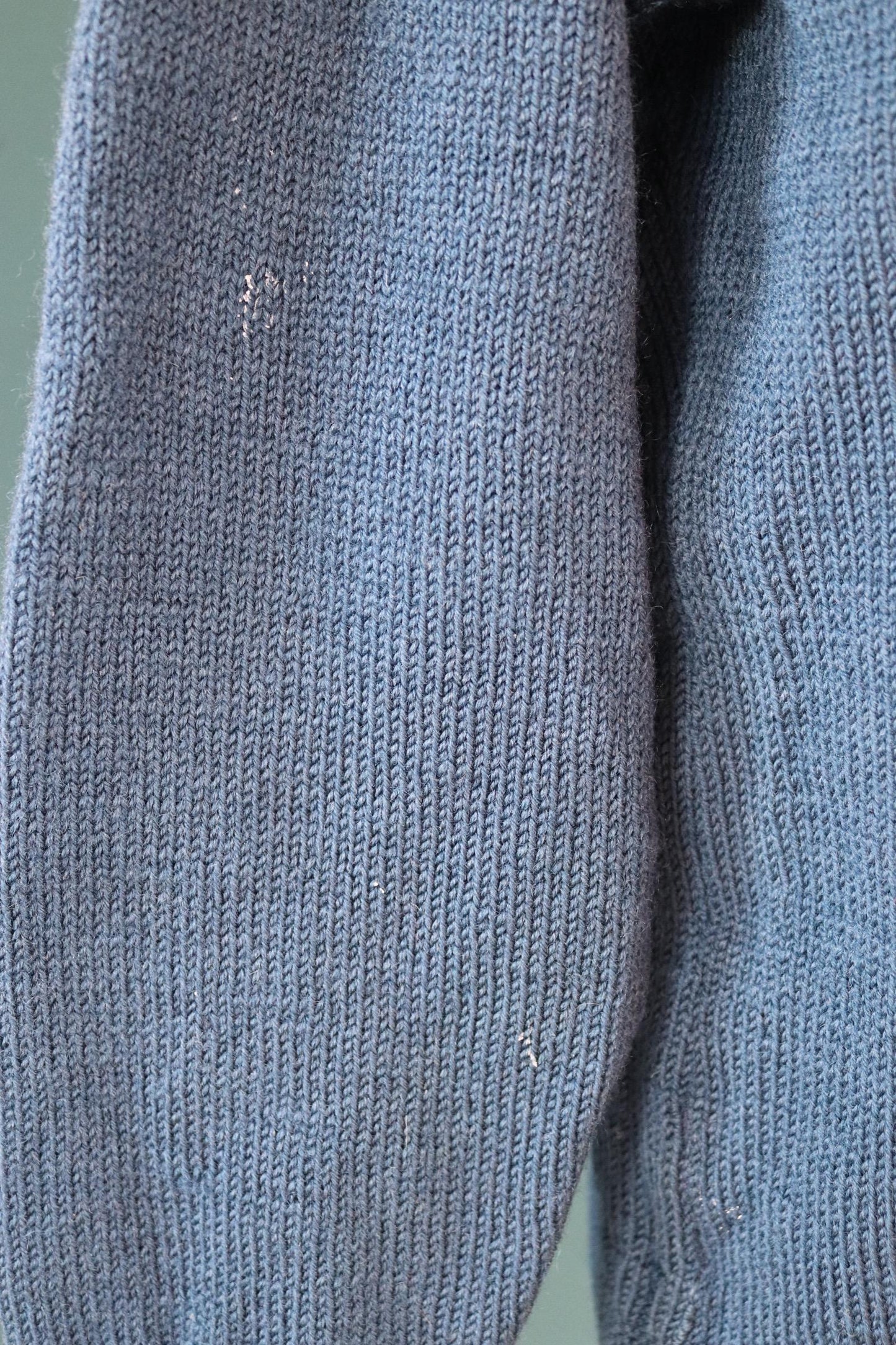 Vintage hand knitted wool Guernsey jumper - fisherman workwear - Breton sweater - 46” chest