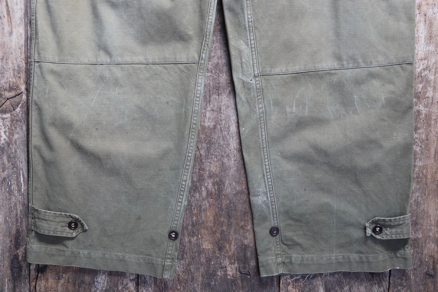 Vintage 1940s French M47 cargo pants - cotton workwear trousers - military utility - 35" x 30"