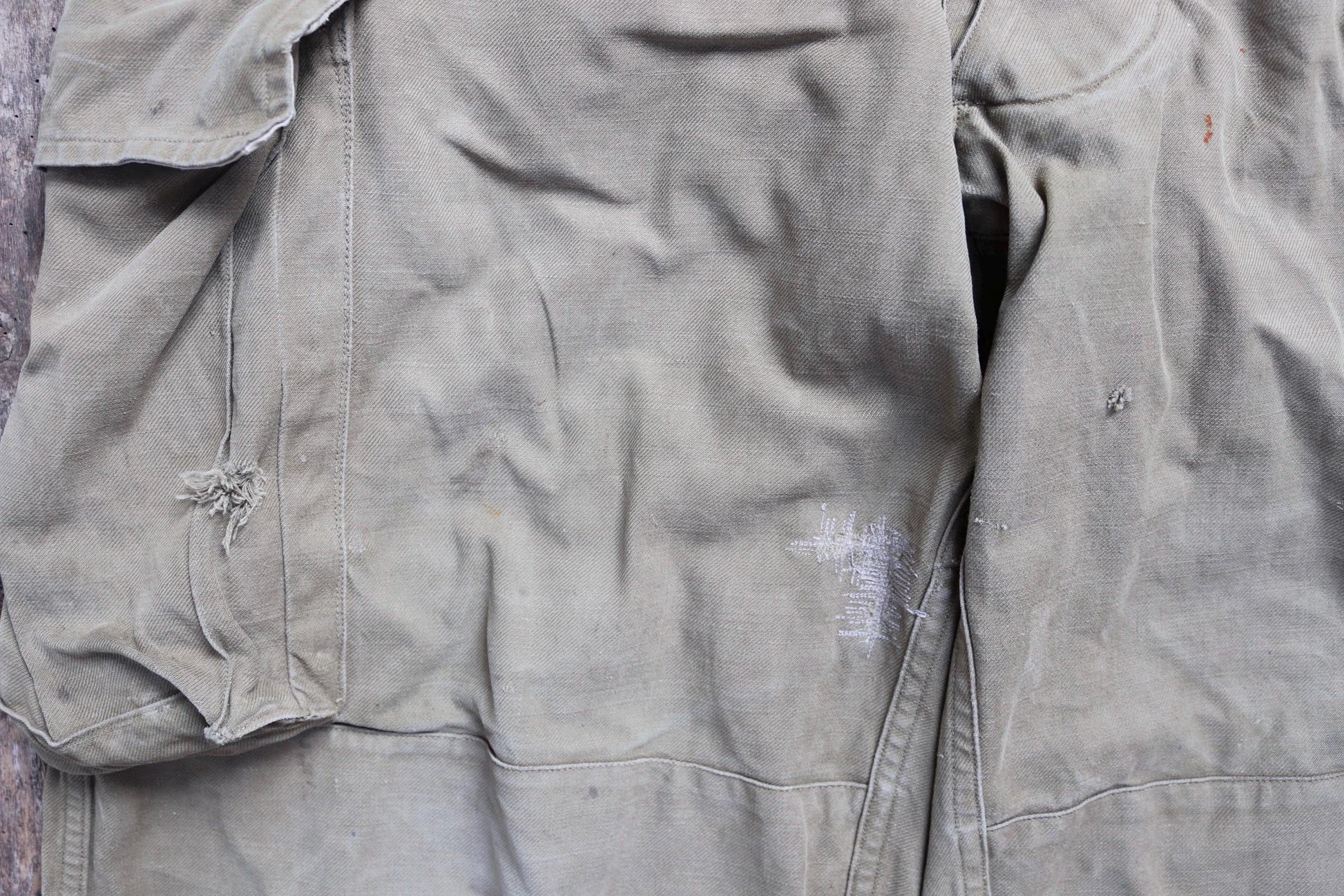Vintage 1940s French M47 cargo pants - cotton workwear trousers - military utility - 32" x 26"
