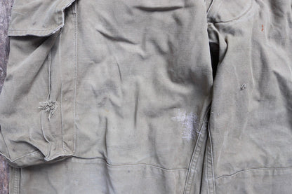 Vintage 1940s French M47 cargo pants - cotton workwear trousers - military utility - 32" x 26"