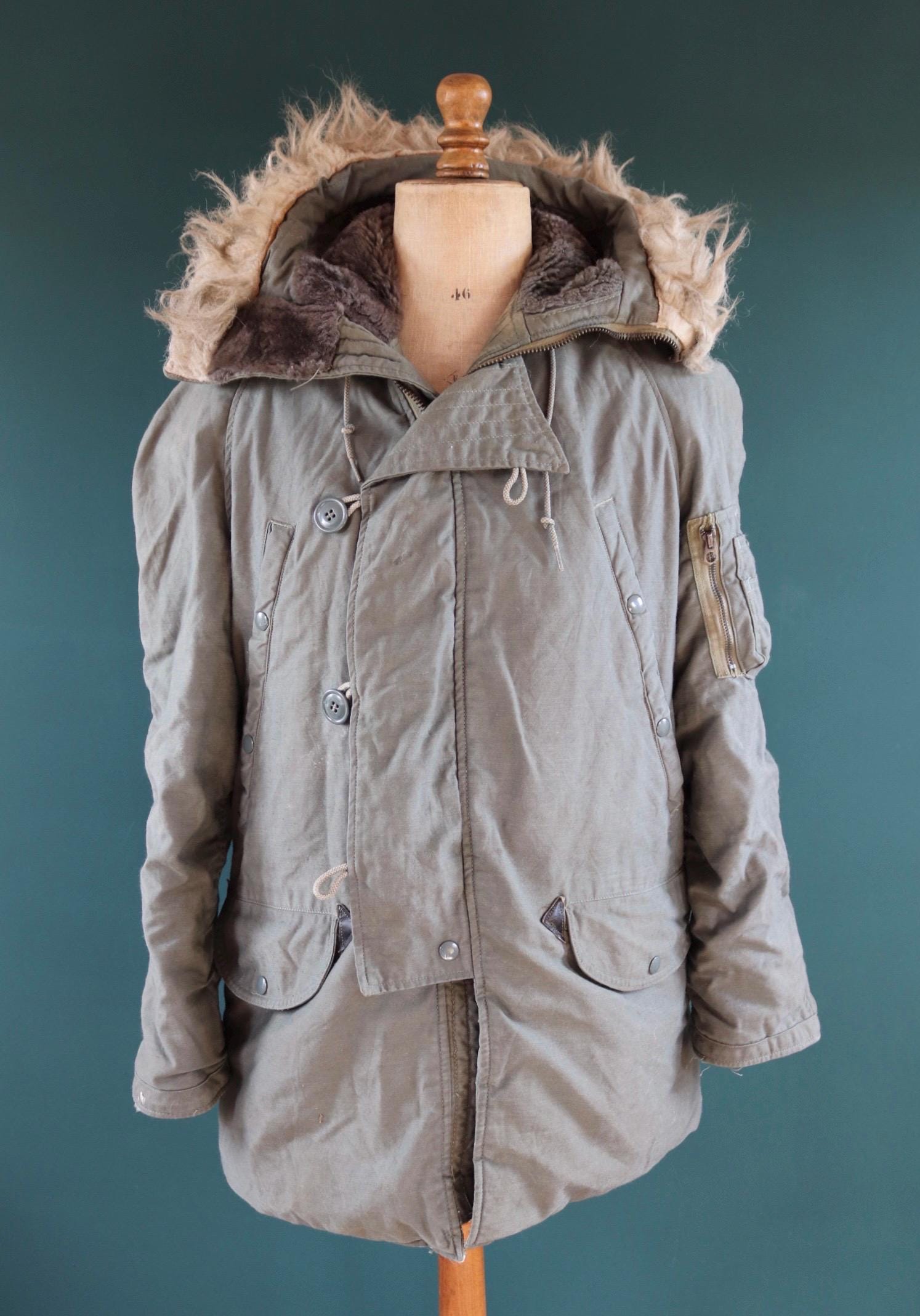 Vintage 1970s USAF N3B parka - US Air Force snorkel jacket - 46” chest