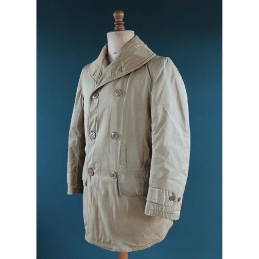 Vintage WW2 US army jeep mackinaw - 1940s military jacket - shawl collar coat - 40” chest
