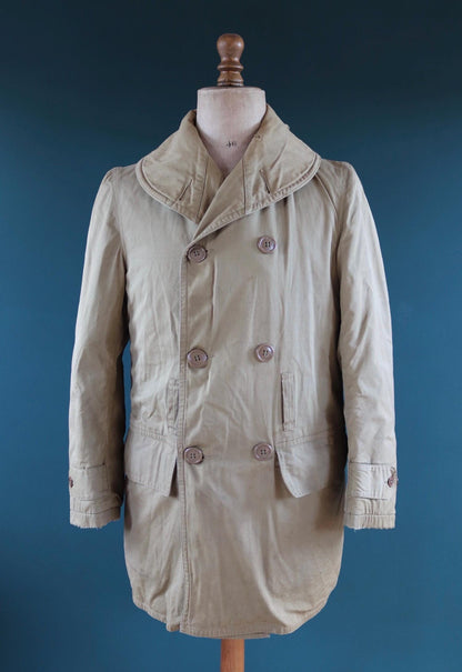 Vintage WW2 US army jeep mackinaw - 1940s military jacket - shawl collar coat - 40” chest