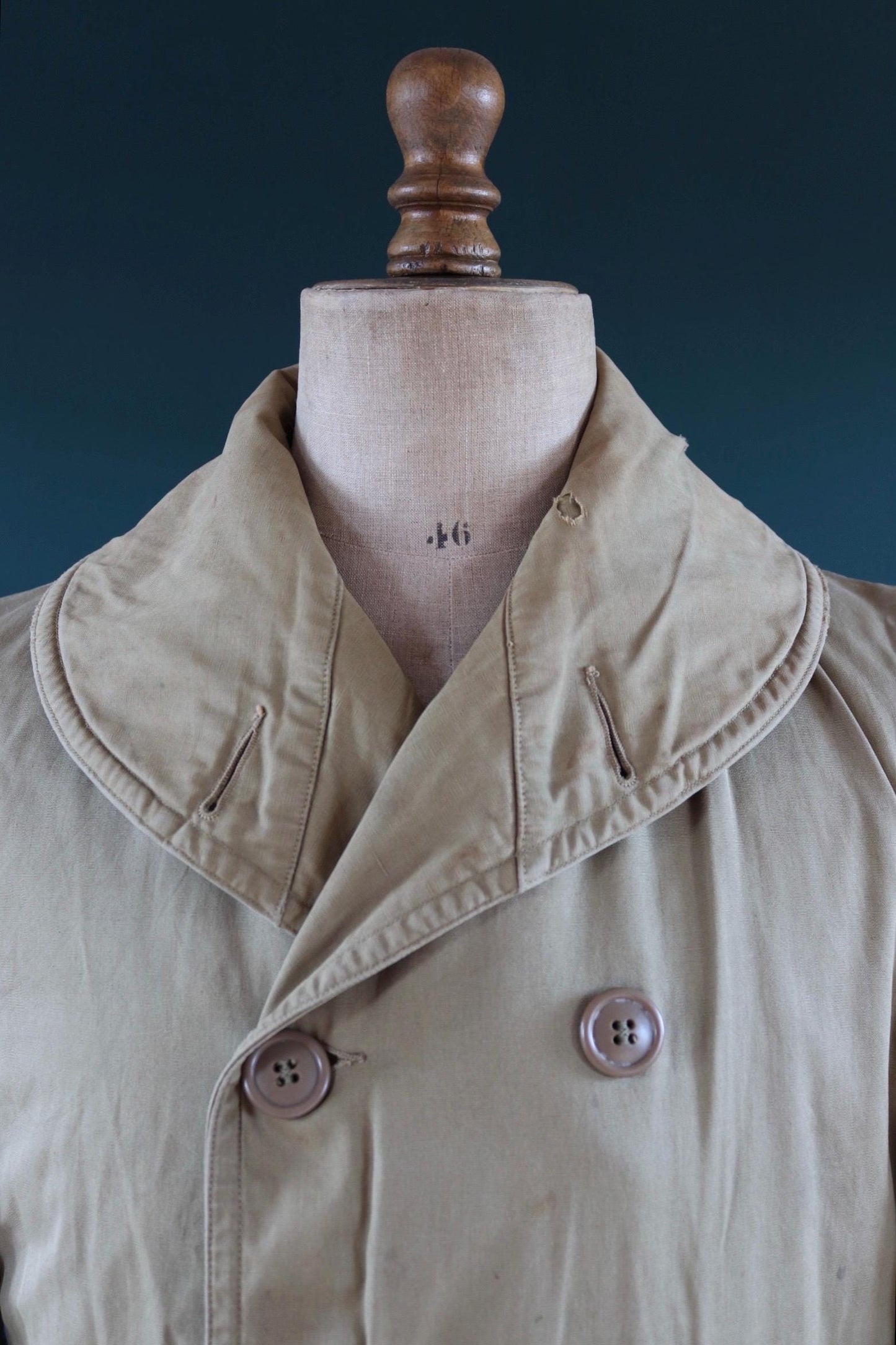 Vintage WW2 US army jeep mackinaw - 1940s military jacket - shawl collar coat - 40” chest