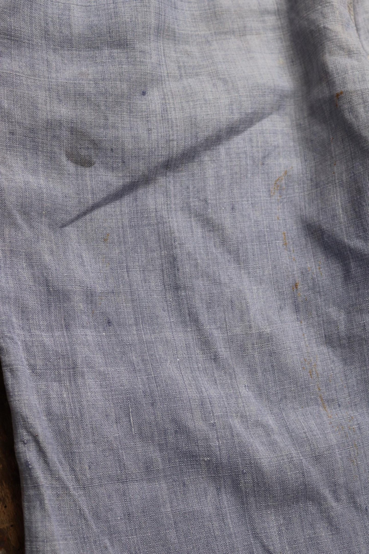 Vintage 1950s French linen trousers - sailor pants - military workwear - fall front - wide leg - 33" x 33"