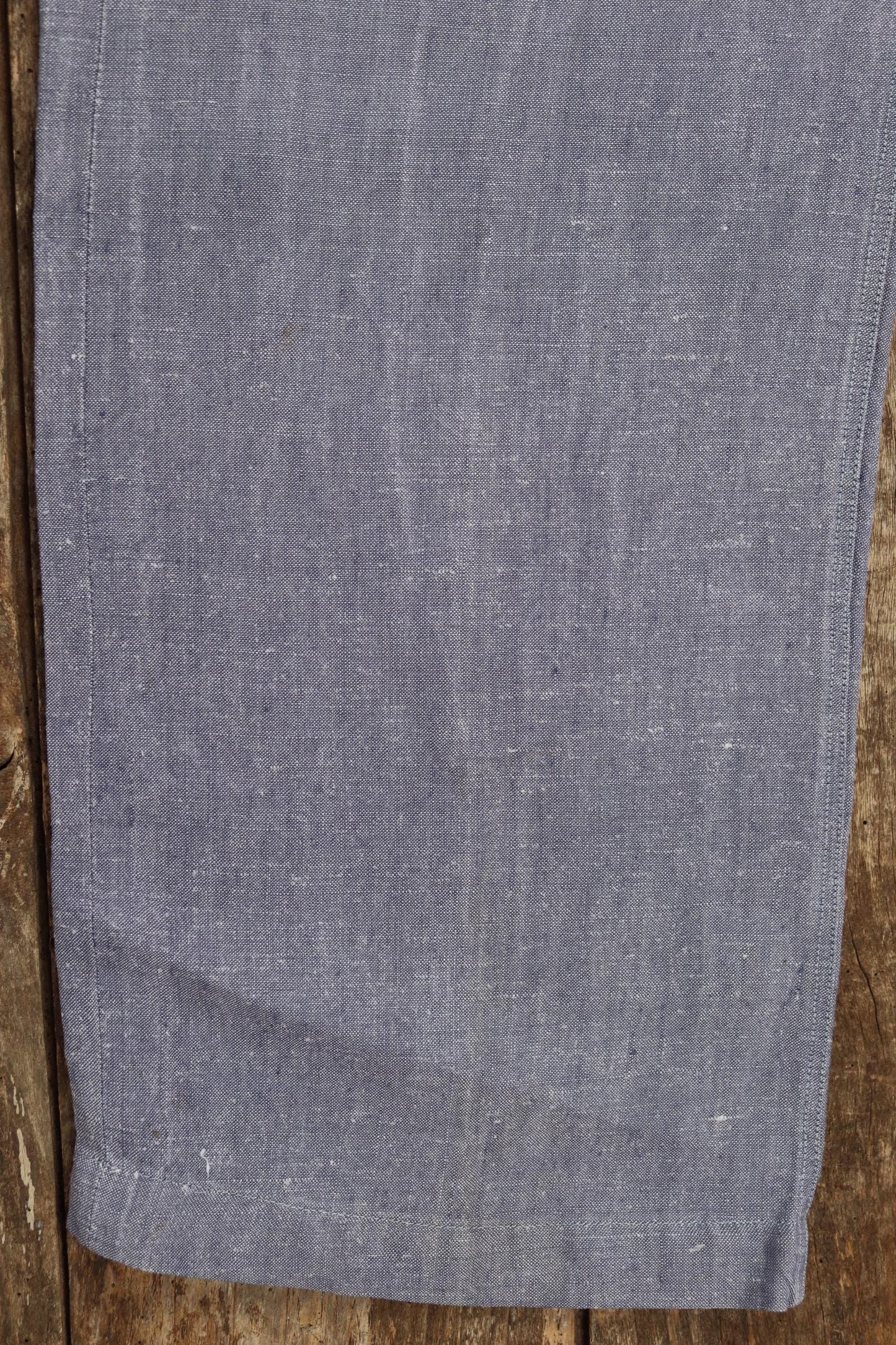 Vintage 1950s French linen trousers - sailor pants - military workwear - fall front - wide leg - 29" x 31"