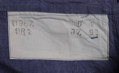 Vintage 1960s French linen trousers - sailor pants - military workwear - fall front - wide leg - 36" x 30"