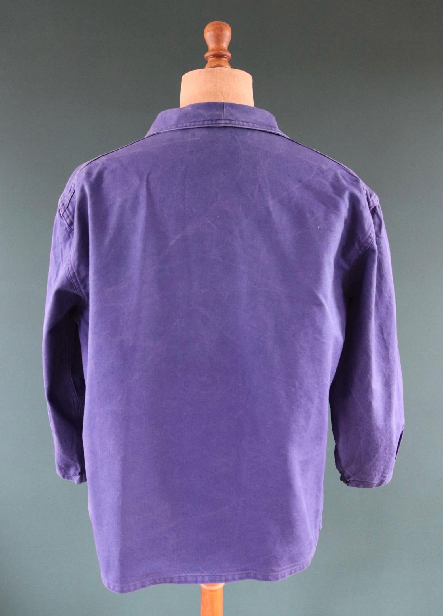 Vintage 1960s French workwear jacket - cotton twill chore coat - 51” chest