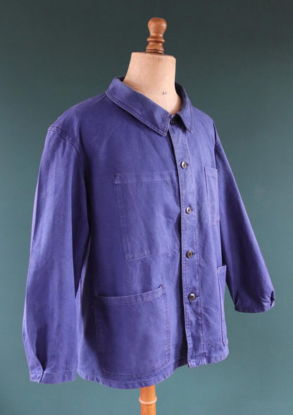 Vintage 1960s French workwear jacket - cotton twill chore coat - 51” chest