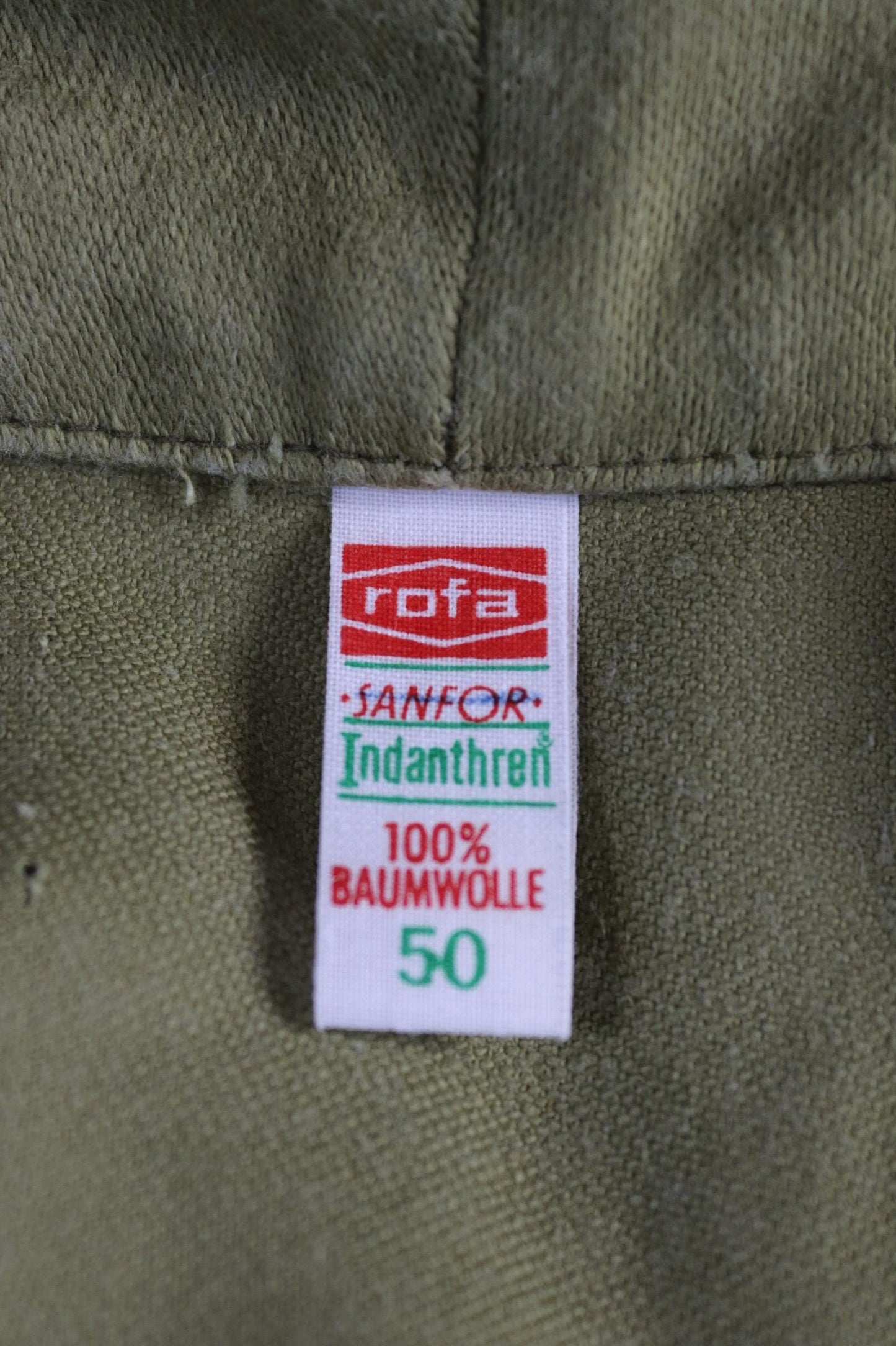 Vintage 1980s green moleskin workwear jacket - chore coat - 43" chest