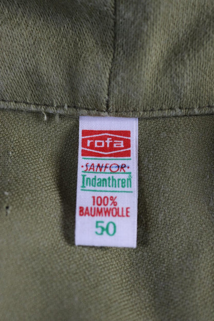 Vintage 1980s green moleskin workwear jacket - chore coat - 43" chest