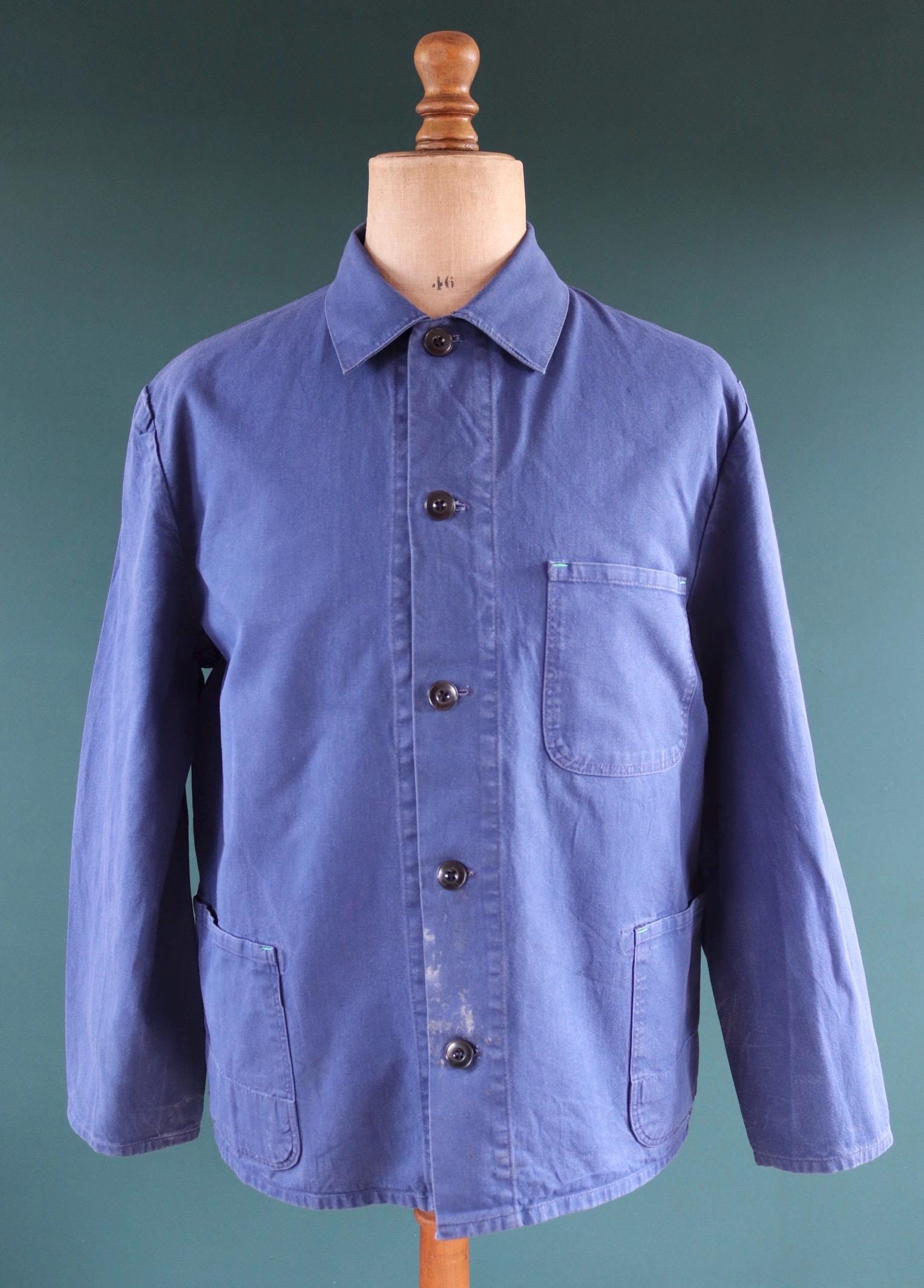 Vintage chore coat - cotton twill workwear jacket - 47” chest