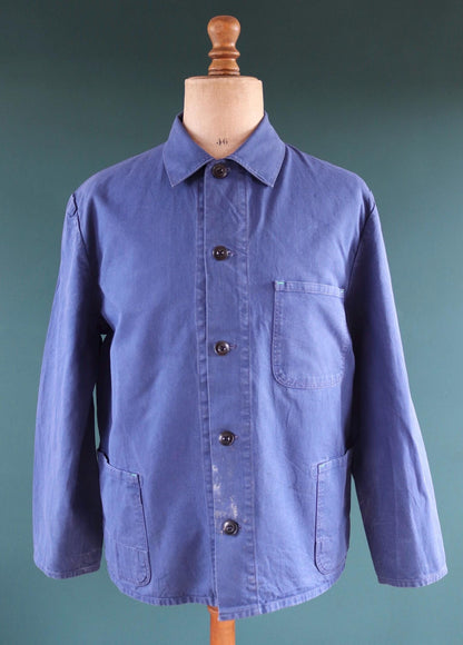 Vintage chore coat - cotton twill workwear jacket - 47” chest