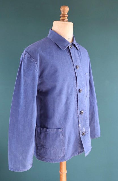 Vintage chore coat - cotton twill workwear jacket - 47” chest