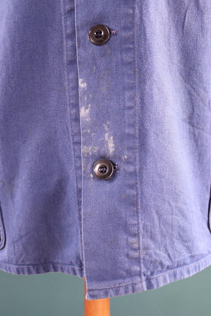 Vintage chore coat - cotton twill workwear jacket - 47” chest