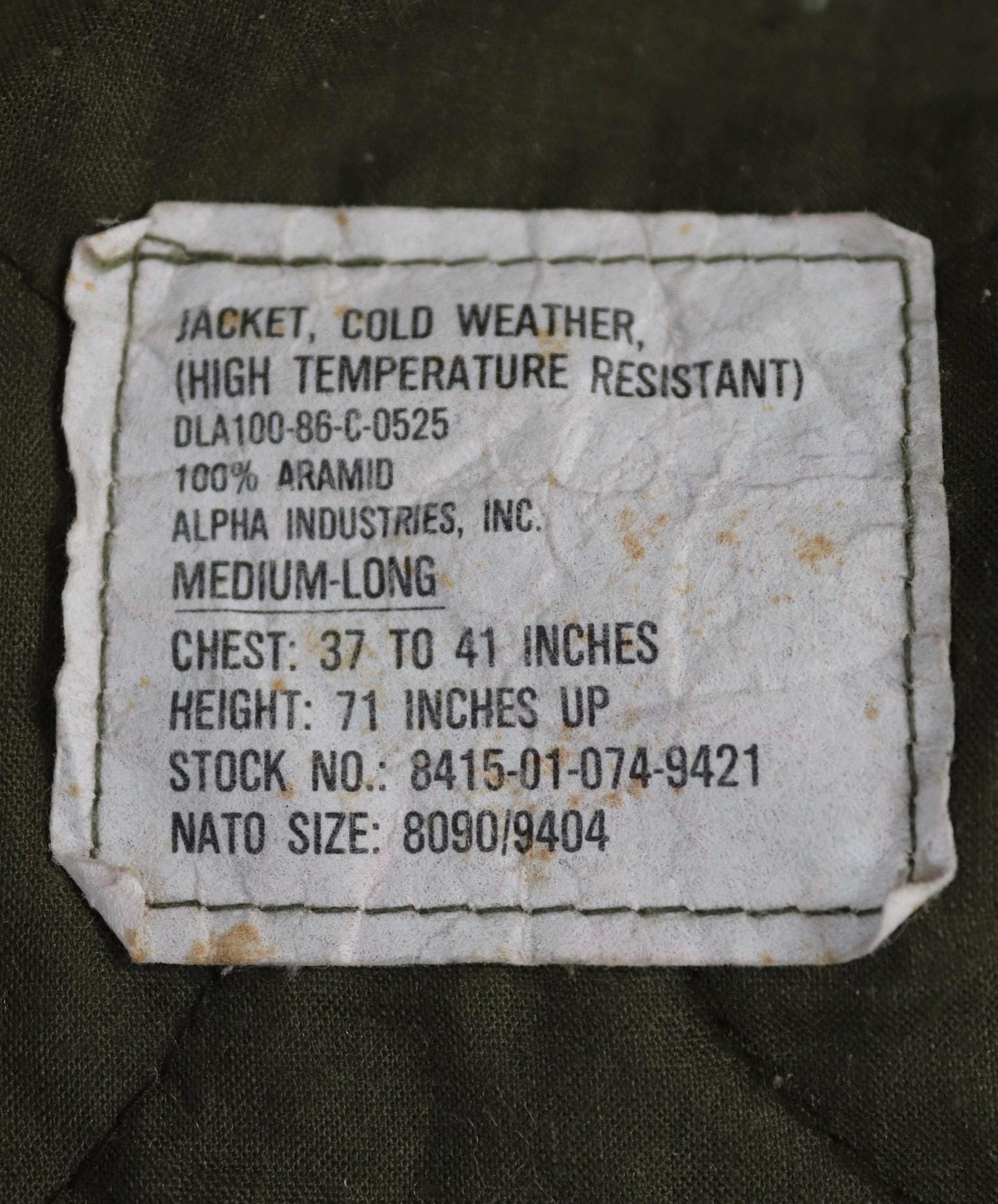 Vintage 1980s USAF CWP cold weather flight jacket - US military - 46" chest