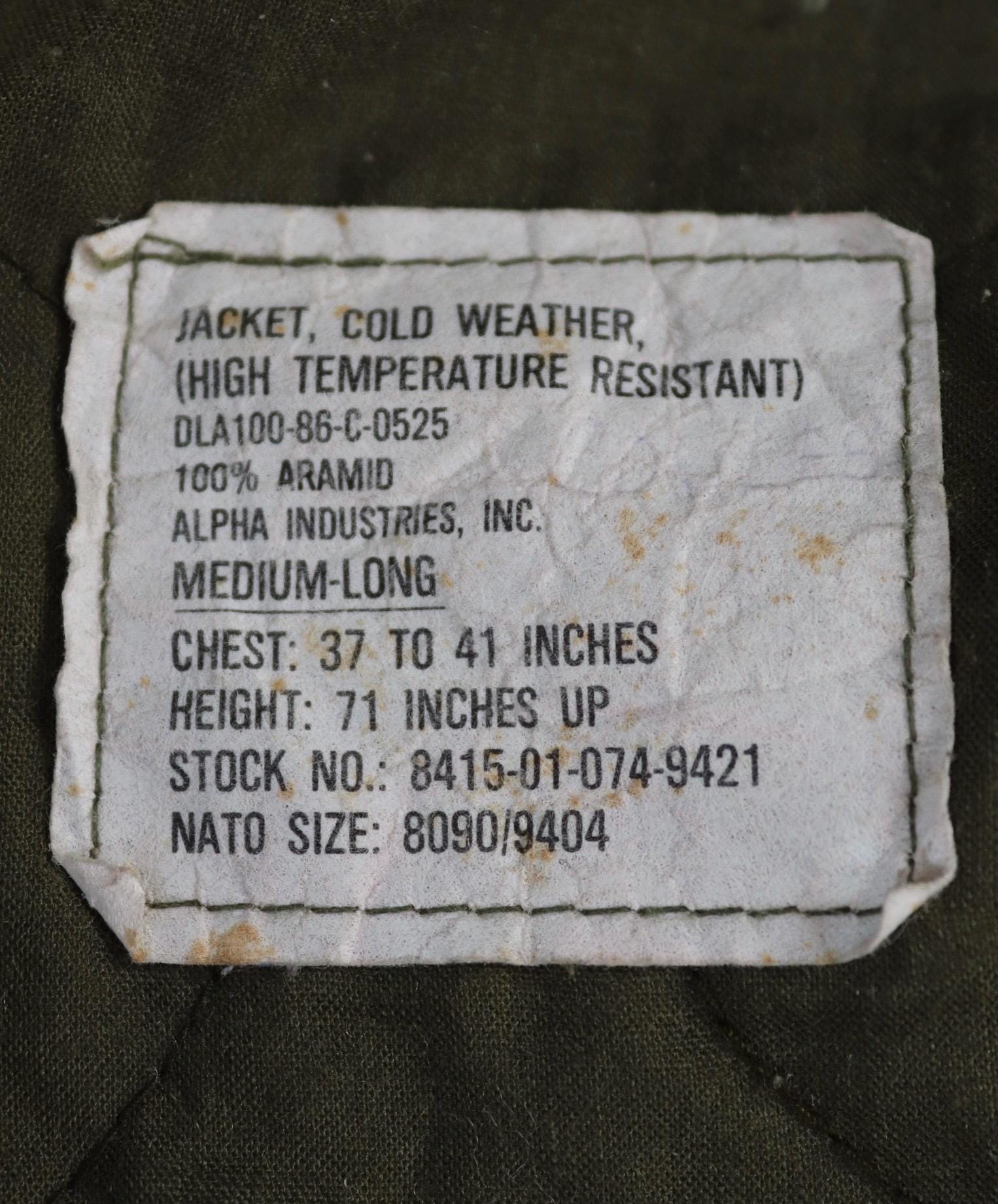 Vintage 1980s USAF CWP cold weather flight jacket - US military - 46" chest