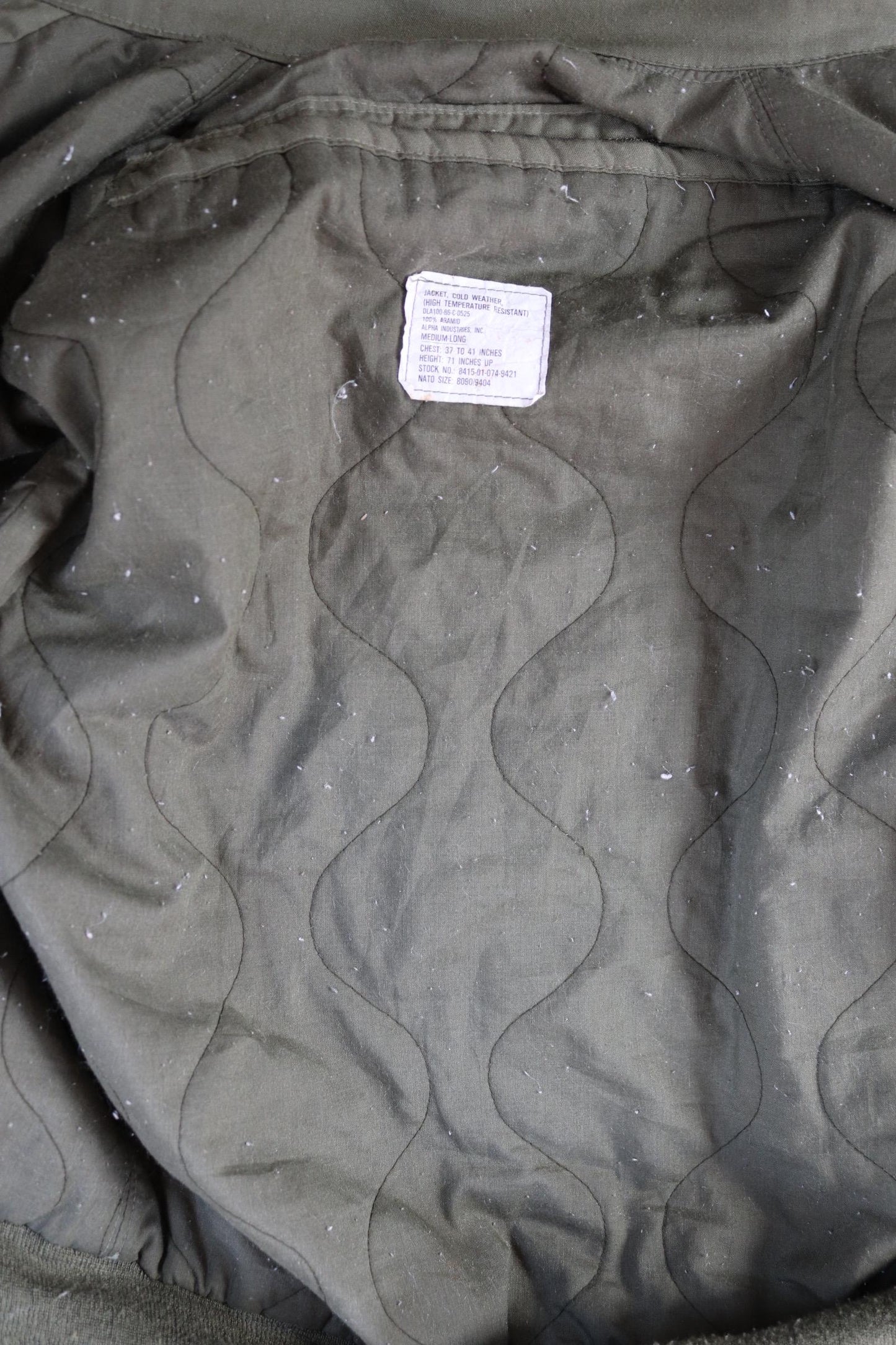 Vintage 1980s USAF CWP cold weather flight jacket - US military - 46" chest