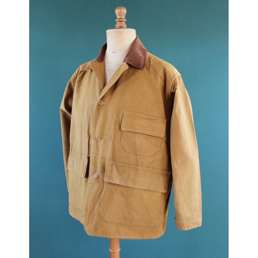 Vintage 1960s canvas hunting jacket - Bullseye Bill - American workwear - chore coat - 49" chest