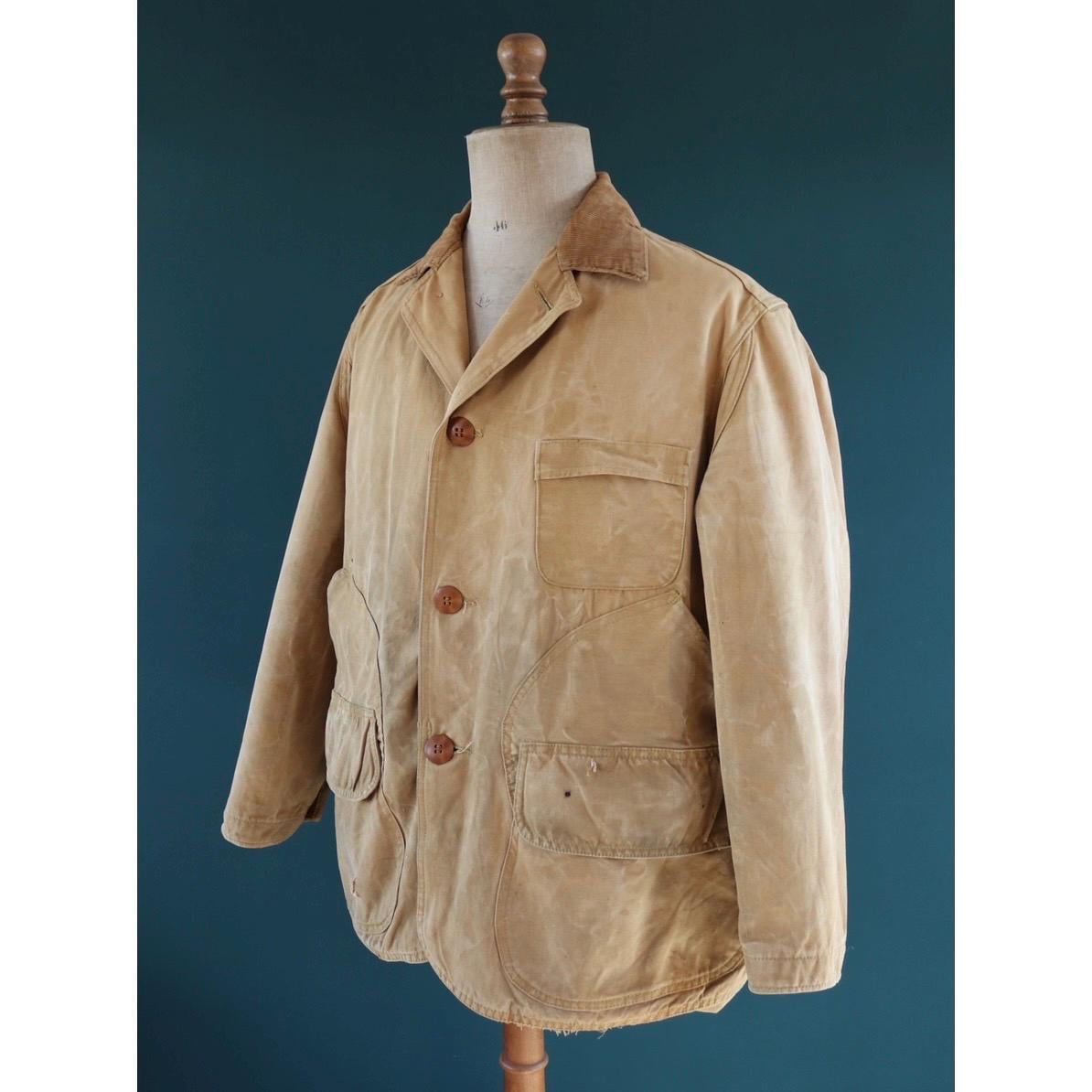 Vintage 1950s canvas hunting jacket - JC Higgins - American workwear - chore coat - 52" chest