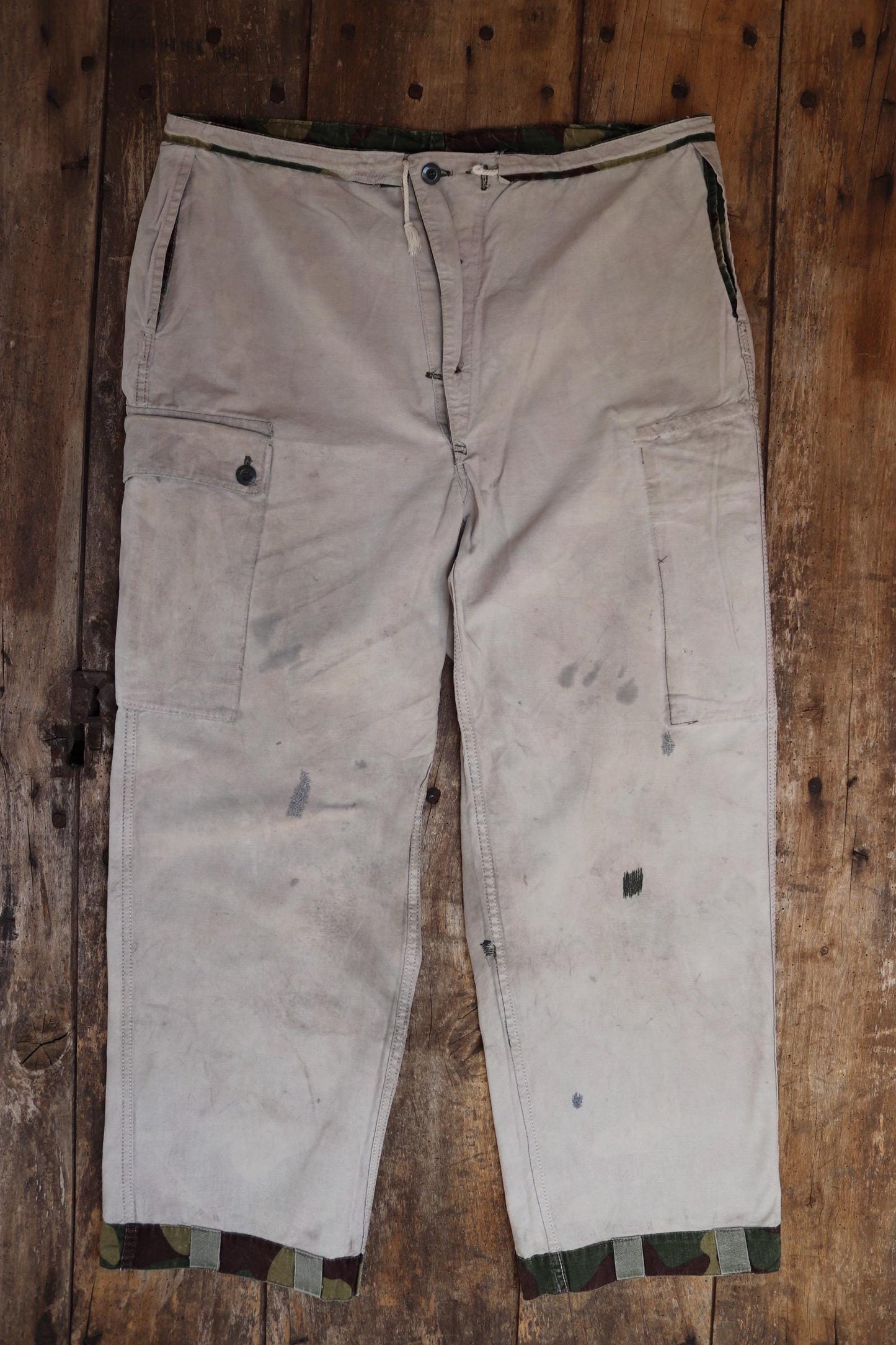Vintage 1980s Finnish M62 camo trousers - windproof paratrooper pants - 39” x 29”